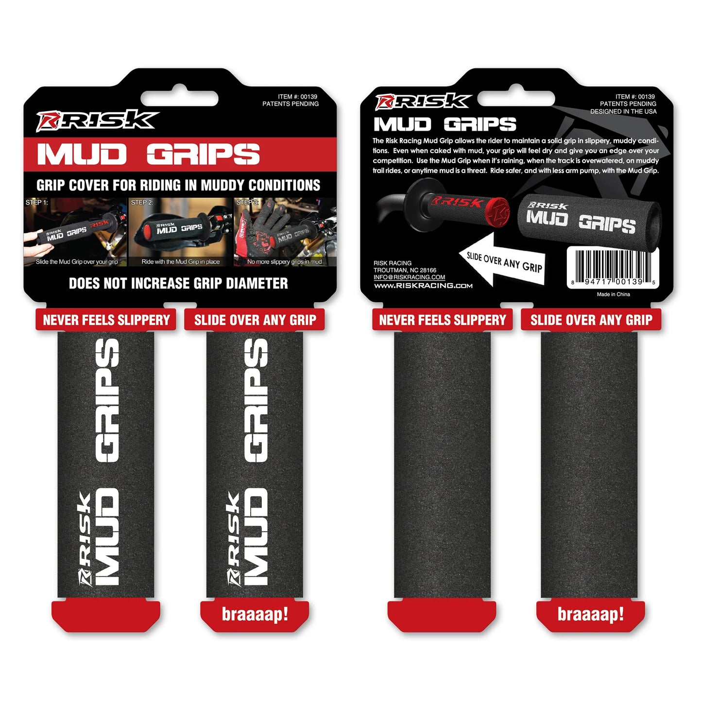 Mud Grips - Makes the muddiest, slippery grip feel dry!